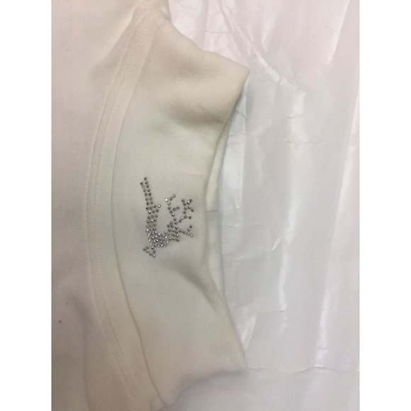 Studio Works Womens Long Sleeve Top Size Large White Turtleneck Pullover - Picture 5 of 10